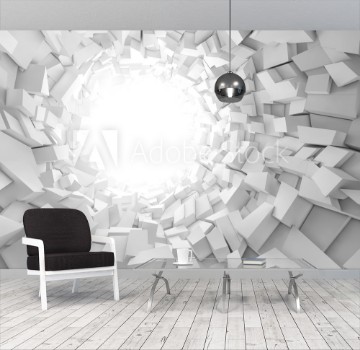 Bild på Abstract digital background 3 d tunnel